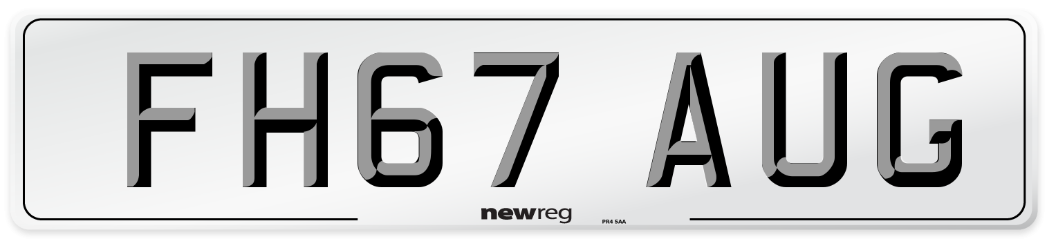 FH67 AUG Number Plate from New Reg